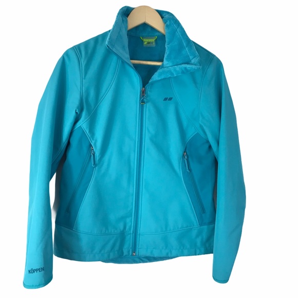 Koppen Tundra Biome Teal Women’s Soft Shell Jacket - Picture 1 of 5